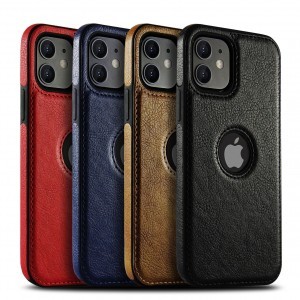 iPhone 13 PU bőr tok piros Alphajack