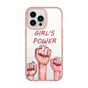 iPhone 13 átlátszó TPU tok Girl's Power mintával Alphajack