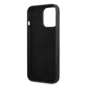 iPhone 13 Pro Guess szilikon fém logós telefontok fekete