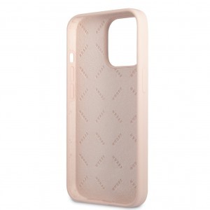 iPhone 13 Pro Max Guess Szilikon Line Triangle tok rózsaszín (GUHCP13XSLTGP)