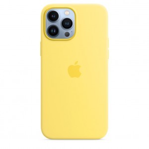 iPhone 13 Pro Max szilikontok halvány citromsárga (MN6A3ZM/A) Apple gyári MagSafe-rögzítésű