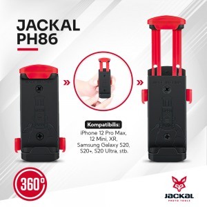 Jackal PH86 mobiltelefon tartó, rögzítő 1/4'' furatokkal (56-86 mm)-3