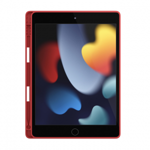 iPad 10.2 2019/2020/2021 Next One Rollcase tok Pencil tartóval piros