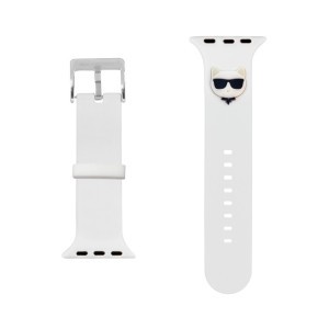 Apple Watch 38/ 40/ 41mm Karl Lagerfeld KLAWMSLCW Choupette Head óraszíj fehér (KLAWMSLCW)