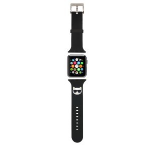 Apple Watch 38/40/41 mm Karl Lagerfeld Choupette Head óraszíj fekete