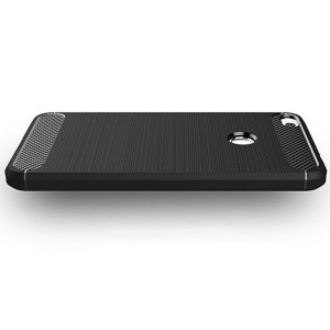 Huawei P40 Lite karbonszál mintás flexibilis TPU tok fekete