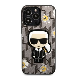 iPhone 12/12 Pro Karl Lagerfeld Ikonik Flower tok szürke (KLHCP12MPMNFIK1)