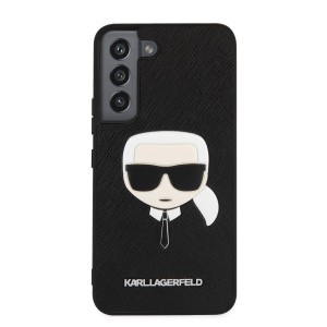 Samsung Galaxy S22 Plus Karl Lagerfeld Saffiano Head tok fekete (KLHCS22MSAKHBK) 