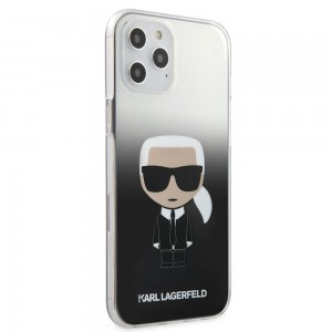 Karl Lagerfeld KLHCP12LTRDFKBK Ikonik Karl Gradient tok iPhone 12 Pro MAX fekete