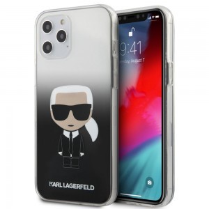 Karl Lagerfeld KLHCP12LTRDFKBK Ikonik Karl Gradient tok iPhone 12 Pro MAX fekete