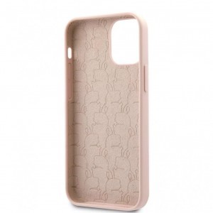 iPhone 12 Pro MAX tok halvány rózsaszín Karl Lagerfeld Head Silicone KLHCP12LSLKHLP