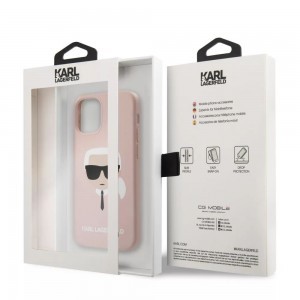 Karl Lagerfeld Head Silicone KLHCP12SSLKHLP iPhone 12 mini tok Light Pink
