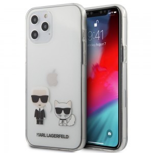 iPhone 12 Pro Max tok Karl Lagerfeld KLHCP12LCKTR Karl Choupette TPU/PC átlátszó