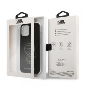 iPhone 12/ 12 Pro Karl Lagerfeld KLHCP12MPCUMIKBK Metallic Iconic TPU/PC tok fekete