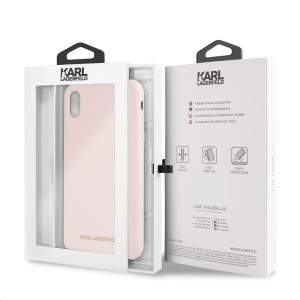 Karl Lagerfeld iPhone XS MAX szilikon tok pink