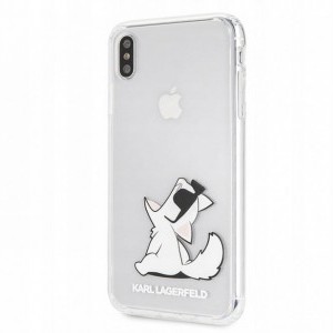 Karl Lagerfeld Choupette mintás tok iPhone XS MAX áttetsző