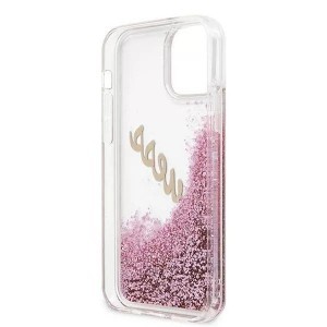 iPhone 12/ 12 Pro Guess GUHCP12MGLVSPI Liquid Glitter Vintage PC tok pink