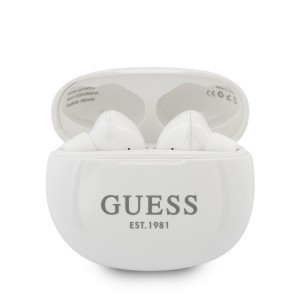 Guess GUTWS1CWH TWS Bluetooth fülhallgató és töltő dokkoló fehér