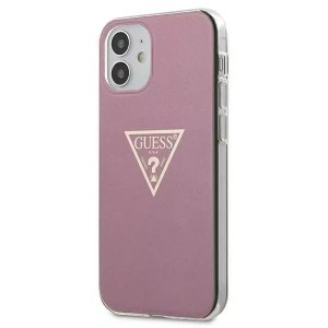 iPhone 12 mini Guess GUHCP12SPCUMPTPI  Metallic Triangle tok pink