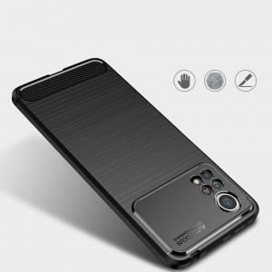 Xiaomi Poco X4 Pro 5G Nexeri TPu Carbon szénszál mintás tok fekete