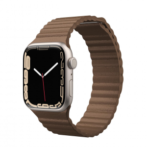 Apple Watch 4/5/6/7/8/SE/Ultra (42/44/45/49mm) Next One bőr óraszíj barna (AW-4244-LTHR-BRN)