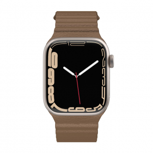 Apple Watch 4/5/6/7/8/SE/Ultra (42/44/45/49mm) Next One bőr óraszíj barna (AW-4244-LTHR-BRN)