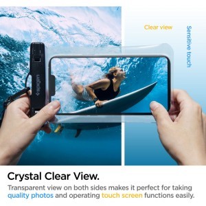 Spigen A601 vízálló univerzális  telefontok crystal clear-10