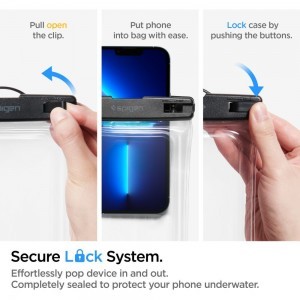 Spigen A610 vízálló lebegő univerzális  telefontok crystal clear-2