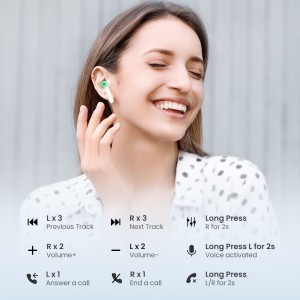 Ugreen HiTune T2 ENC vízálló vezeték nélküli Bluetooth 5.0 fülhallgató fekete (WS105)