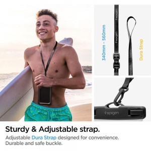 Spigen A610 vízálló lebegő univerzális  telefontok 2 db fekete (AMP04527)-7