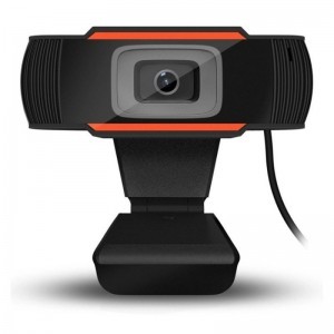 1080p HD webkamera USB 2.0 mikrofonnal A9 fekete-narancs