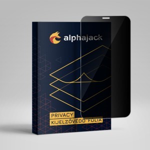 iPhone 14 Pro/15 Privacy kijelzővédő üvegfólia Alphajack