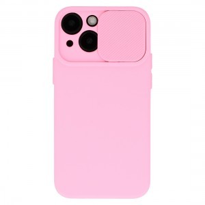Samsung Galaxy A12 Camshield Soft tok világos rózsaszín