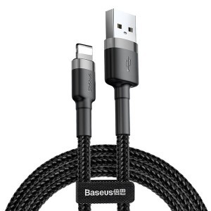 USB Lightning kábel - 2A 3m Baseus  fekete-szürke