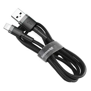 USB Lightning kábel - 2A 3m Baseus  fekete-szürke