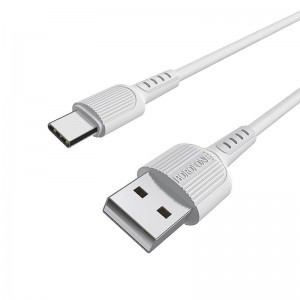  USB  USB Type-C  - Borofone BX16 Kábel - 2A 1m fehér