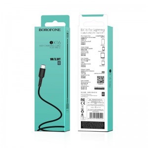  USB USB Type-C - Borofone BX16 Kábel - 2A 1m fekete