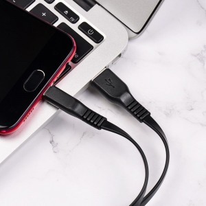 USB Micro USB - Borofone BX23 Wide Power Kábel - 2,4A 1m fekete