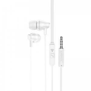 Borofone Fülhallgató Mikrofonnal BM61 Wanderer fehér 3.5mm jack