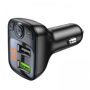 Borofone BC41 Eminency FM Transmitter MP3, Bluetooth, - 2xUSB - QC 3.0 18W fekete