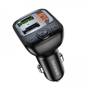 Borofone BC41 Eminency FM Transmitter MP3, Bluetooth, - 2xUSB - QC 3.0 18W fekete