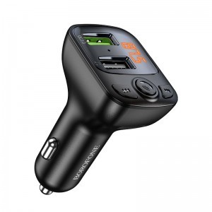 Borofone BC41 Eminency FM Transmitter MP3, Bluetooth, - 2xUSB - QC 3.0 18W fekete