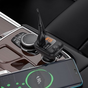 Borofone BC41 Eminency FM Transmitter MP3, Bluetooth, - 2xUSB - QC 3.0 18W fekete