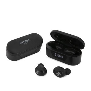 Guess TWS Vezeték Nélküli Stereo Fülhallgató Classic Logo Bluetooth 5.0 5H fekete