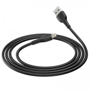 USB A - Lightning Kábel Borofone BX51 Triumph 2,4A 1m fEKETE