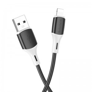 USB -  Lightning Kábel Borofone BX79 PD 20W 1m fekete