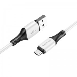 USB - Micro USB Kábel Borofone BX79 PD 20W 1m fehér