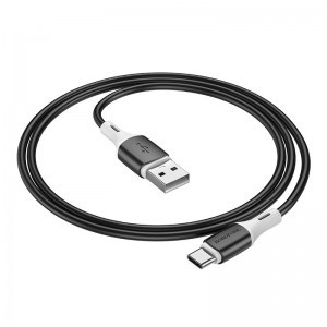 USB - MType C Kábel Borofone BX79 PD 20W 1m fekete 