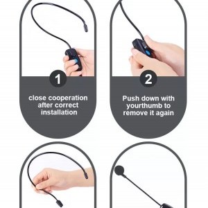 HG UHF12 vezeték nélküli UHF fejhallgató mikrofon-5