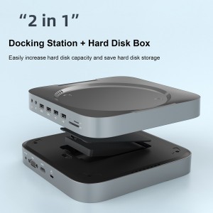 ROCKETEK 13 az 1-ben Type-C állvány és USB HUB SSD 2.5 foglalattal Mac Minihez (MH483)